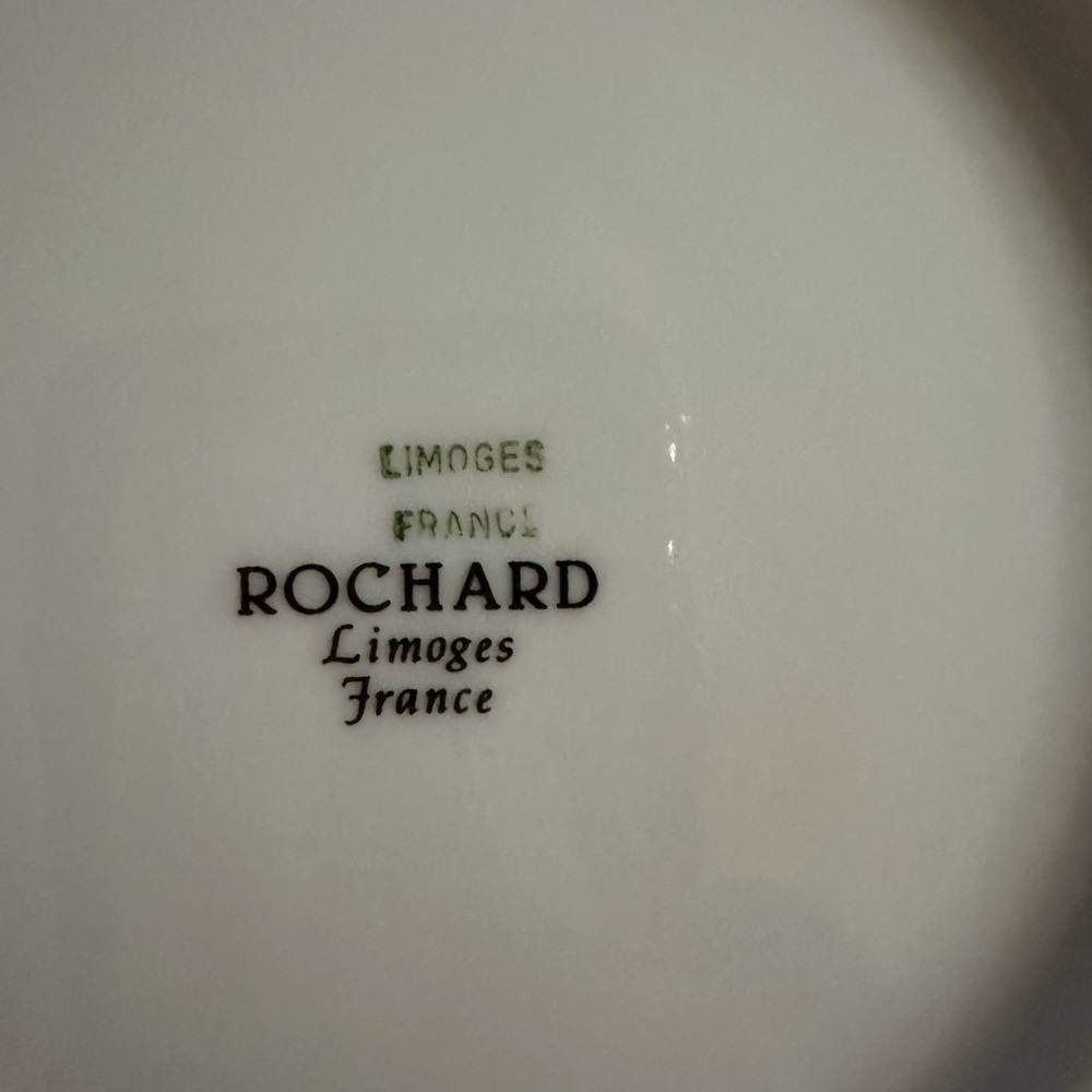 Tropical Fruit Design Richard Limoges France Ceramic Plate Set of 6 - Picture 2 of 7